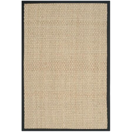 Safavieh Natural Fiber Power Loomed Accent Rug- Natural - Black- 2 x 3 ft. NF114C-2